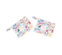 TOYANDONA Bolsa para Compresas Higiénicas de Poliéster Tamaño 14X18 CM Set de 2 Unidades Diseño Colorido y Portátil Adecuado para Almacenamiento Seguro y Viajes