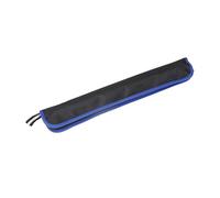 TOYANDONA Bolsa para Flauta Vertical y Mini Saxofón, Bolsa de Transporte Portátil de Tela Oxford Negra con Borde Azul, Estuche Resistente al Agua y Compacto para Instrumentos Musicales