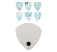 TOYANDONA Bolsa para Púas de Guitarra Transparente, Juego de 3 Grosores Variados con Estuche de Cuero Sintético en Color Claro, Compacto y Portátil para Accesorios Guitarra Acústica