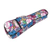 TOYANDONA Bolsa para Ukelele y Correa Hombro de 21 Pulgadas Acolchado Grueso Práctica y Conveniente para Transportar Ukulele o Guitarra