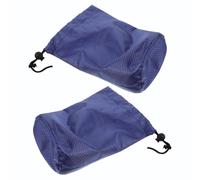 TOYANDONA Bolsas de Almacenamiento Impermeables para Ropa Cordón 2 Piezas, Bolsa de Tela Oxford Azul Oscuro 19x32 Cm, Organizador Portátil para Viaje, Camping y Gimnasio