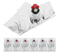TOYANDONA Bolsas para Vino Reutilizables con Boquilla 1l, Transparentes, Portátiles, para Bebidas Alcohólicas y Jugos, para Picnic, Camping y Almacenamiento, Pack de 10 Unidades
