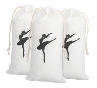 TOYANDONA Bolsas para Zapatos de Ballet 3 Pcs Resistentes al Desgaste Cordón de Tela para Niñas para Almacenamiento de Zapatillas de Baile para Clases de