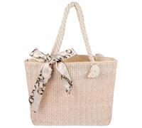 TOYANDONA Bolso de Paja Tejido a Mano Bolso de Mano de Gran Capacidad Color Beige Multiusos para Uso Diario y Playa
