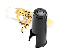 TOYANDONA Boquilla y Boquillero de Plástico para Saxofón Alto Transparente con Ligadura Metálica Fácil Montaje y Desmontaje para Clarinete y Saxofón