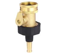 TOYANDONA Boquilla y Conector de Latón Macizo para Manguera de Jardín, 2 Piezas Válvula de Cierre Ajustable y Chorro de Alta Presión para Riego y Limpieza Exterior