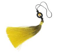 TOYANDONA Borla de Adorno Colgante Chino para Espadas Taiji y Equipo de Artes Marciales, Poliéster Amarillo Diseño Seguro y Color Llamativo para Entrenamientos y Competiciones