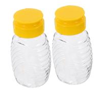 TOYANDONA Bote Miel de 108ml 2piezas Dispensador Antigoteo de Plástico Fácil de Limpiar para Restaurantes y Cafés, Envases de Miel Rellenables y Dosificador Práctico