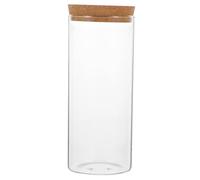 TOYANDONA Botella de Vidrio Transparente para Plantas Hidropónicas con Tapa de Corcho Jarrón Ecológico para Micro Paisajes y Decoración Interior Natural