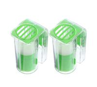 TOYANDONA Botella Marcadora de Reina Abeja de Plástico Verde sin Marcas, 2 Piezas para Suministros de Apicultura, Herramienta Compacta y Ligera para Cría y Manejo en Colmenas