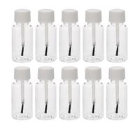 TOYANDONA Botellas Transparentes de Plástico Pet y Dispensación 20 con Pincel , Capacidad 20ml , Protección Avanzada para Esmalte de Uñas para Cuidado Diario de Uñas
