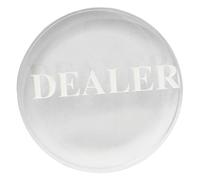 TOYANDONA Botón de Crupier de Cristal Transparente Pequeño y Resistente al Desgaste para Póker Hold'em Accesorio Práctico para Torneos y Eventos de Póker