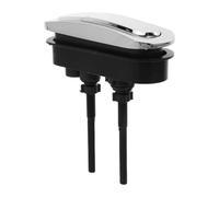 TOYANDONA Botón de Descarga para Inodoro de Doble Pulsación, Plata | Plástico, Montaje Superior y Diseño Antisalpicaduras, Ajuste para Tapas y Mecanismos Duales