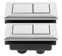 TOYANDONA Botón Pulsador Doble Negro Abs para Tanque de Inodoro 2 Piezas