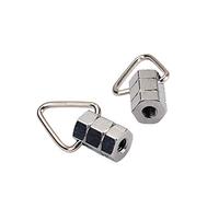 TOYANDONA Botones De Cierre Para Correa De Banjo 2 Piezas De Metal Plateado, Cerradura De Correa De Banjo Profesional Para Guitarra Acústica, Seguro Antideslizante Para Instrumentos Musicales