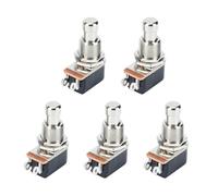 TOYANDONA Botones de Pedal Metal para Efectos de Guitarra Eléctrica 2 Pines Spst 5 Piezas Conmutador Flexible para Aplicaciones Musicales
