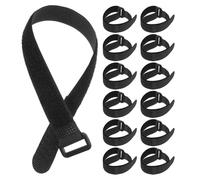 TOYANDONA Bridas de Nylon Ajustables Negras 20x300 Mm para Organización de Cables y Sujeción de Sofá, 36 Piezas Reutilizables con Cierre de Gancho y Bucle para Hogar y Oficina