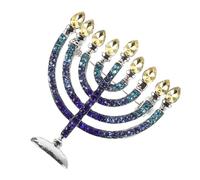 TOYANDONA Broche Antiguo Menorah Duradero Diseño Egipcio Vintage Pin Decorativo para Abrigo Bufanda Mujer Accesorio Souvenir Israel