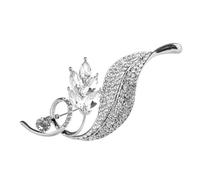 TOYANDONA Broche De Gemas De Imitación Ramo Para Boda y Fiesta Mujer, Accesorio Metálico Plateado, Complemento Elegante Para Vestido, Uso Formal y Social