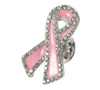 TOYANDONA Broche de Lazo Rojo con Diamantes de Imitación Pin Decorativo para Solapa Accesorio de Concienciación Cáncer de Mama Regalo Simbólico para Campañas y Apoyo Personal
