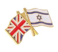 TOYANDONA Broche De Metal Bandera Del Reino Unido e Israel, Insigina Patriótica De Aleación, Pin Decorativo De Solapa Ligero Para Ropa y Mochila, Accesorios Versátiles De Moda