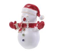 TOYANDONA Broche de Muñeco de Nieve Navideño para Ropa de Mujer, Esmalte Goteo, Aleación Duradera, Pin Decorativo para Bufandas, Bolsos y Sombreros, Accesorio Festivo Ligero y Seguro