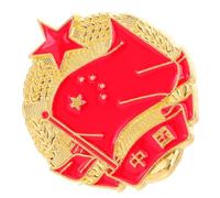 TOYANDONA Broche de Pecho Bandera China Vintage de Aleación de Zinc | Emblema Decorativo Clásico, para Ropa y Sombrero, Estilo Retro Refinado, Uso en Viajes y Fiestas Nacionales
