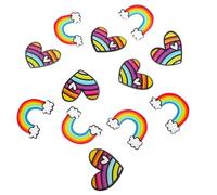 TOYANDONA Broches De Acrílico Arcoíris 12 Piezas, Accesorio De Ropa Colorido, Insignias Decorativas Para Mujer, Broche Resistente Para Bolsos, Chales y Cárdigans, Tamaño 6x13 y 6x657 Mm