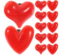 TOYANDONA Broches de Solapa Forma de Corazón Rojo 12 Piezas Pequeñas 6 Besos 6 Picos Pin de Solapa para Ropa y Mochilas Obsequio Romántico para Mujer en San Valentín