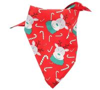TOYANDONA Bufanda para Mascotas Navideña Triangular de Algodón para Perros y Gatos Bandana Festiva Transpirable y Accesorio para Fiestas y Sesiones Fotográficas