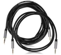 TOYANDONA Cable de Audio de 3,5mm de Cobre Libre de Oxígeno Negro, 2 Piezas Transmisión Óptima y Amplia Compatibilidad para Auriculares y Altavoces