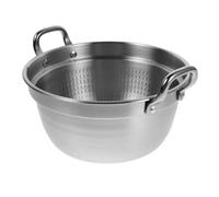 TOYANDONA Cacerola Inoxidable para Ramen Doble Asa Olla de Calentamiento Rápido para Sopa y Pasta para Camping y Actividades