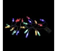 TOYANDONA Cadena de Luces LED Decorativa para Interiores 2.2 M 20 Clips para Fotos, Colores Vivos, Cable Flexible y Maleable, Guirnalda para Decoración de Dormitorio, Bodas y Fiestas