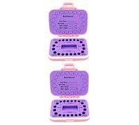 TOYANDONA Caja De 2 Piezas Caja De De Leche Organizador De Almacenamiento De Caja De Memoria Dental Primeros Niño Pequeño Lindo Páginas Bandeja De Almacenamiento