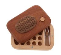 TOYANDONA Caja De Dientes De Madera Para Organizador De Recuerdos De Primer y Cabello Almacenamiento Para Celebraciones Infantiles