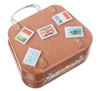 TOYANDONA Caja de Dulces de Hojalata Vintage Mini Maletín Portátil con Gran Capacidad y Diseño Americano Clásico Contenedor Resistente para Galletas y Almacenamiento de Objetos Pequeños