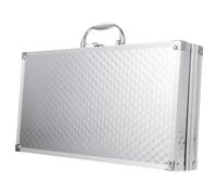 TOYANDONA Caja De Herramientas De Aluminio Maletín Portátil Maletín De Aluminio Para Guardar Cosas Estuche De Transporte De Carcasa Rígida