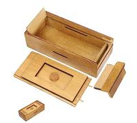 TOYANDONA Caja de Madera Puzzle con Compartimentos Secretos Juguete Desafío Guardar Dinero y Estimular la