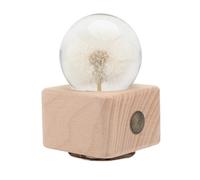 TOYANDONA Caja de Música Bola de Cristal Pequeña Flor de Diente de León Preservada Base de Madera Adorno Decorativo para Dormitorio y Obsequio de Cumpleaños para Mujer 1 Unidad Caja de