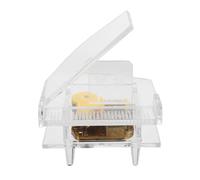 TOYANDONA Caja de Música Cristal Piano Transparente Decoración Romántica con Melodías Clásicas Miniatura Ornamental para Escritorio Regalo Versátil para Cumpleaños y Bodas
