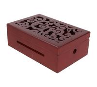 TOYANDONA Caja de Música Vintage de Madera Tallada Manivela de 30 Notas para Bricolaje, Estuche Hueco Decorativo de Madera Clásica Color Rojo, Accesorios y Mecanismo DIY para Manualidades