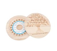 TOYANDONA Caja De Recuerdos Del Primer Diente Para Organizador De Dientes De y Portacabello Fetal Caja Redonda De Madera Natural y Cabello Obsequio Infantil Personalizado Set Único