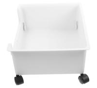 TOYANDONA Caja Organizadora con Ruedas Pequeña Blanca Floral para Libros y Ropa Plástico Práctico para Estudiantes y Niños Uso Escolar y Dormitorio 1 Unidad