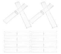TOYANDONA Caja para Bolígrafos Transparente 25 Piezas Estuche Cuadrado Pequeño de Plástico Portalápices Portátil 157 X 25 X 25 CM Adecuado para Almacenamiento y Obsequio en Oficina y
