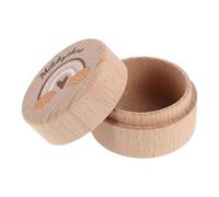 TOYANDONA Caja Pequeña de Madera Natural para Guardar Dientes de Leche Infantiles Etiquetas, Soporte Portátil para Recuerdos de Dientes Perdidos, Obsequio para Shower y Cumpleaños Niña