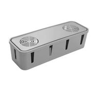 TOYANDONA Caja receptora de enchufes y Organizador de Cables de plástico con Orificio para Carga, Almacenamiento práctico para Oficina y Sala, Mantiene Cables ordenados 10.43X3.74X2.75In