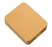 TOYANDONA Caja Rectangular de Hojalata Pequeña con Tapa Dorada Caja Portátil para Almacenamiento de Té y Dulces Organizador Vacío para Hogar y Tienda de Obsequio Independiente
