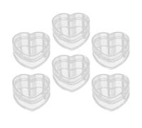 TOYANDONA Cajas Transparentes para Obsequio en Forma de Corazón 6 Piezas Tamaño 85X65X39 MM Envases Multiusos para Golosinas y Recuerdos de Fiesta Caja de Corazón Transparente