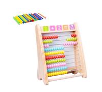 TOYANDONA Calculadora de Madera Educativa para Didáctico Multifuncional con Cuentas de Colores Soporte de Cálculo para Preescolar y Primaria Juguete Matemático Duradero para Desarrollo