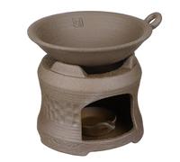 TOYANDONA Calentador de Té de Cerámica Marrón para Hogar, Base | Cerámica Elegante y Simple, Fondo Antideslizante, Conservación del Calor, Uso Práctico en Cocina